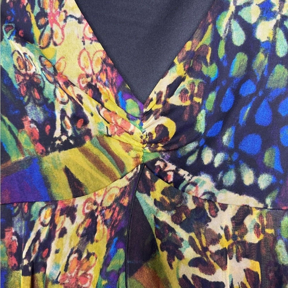 Dressbarn Women Y2K Babydoll Forest Fairy Midi Dress Sz 10P Mystical Whimsical - Picture 8 of 13